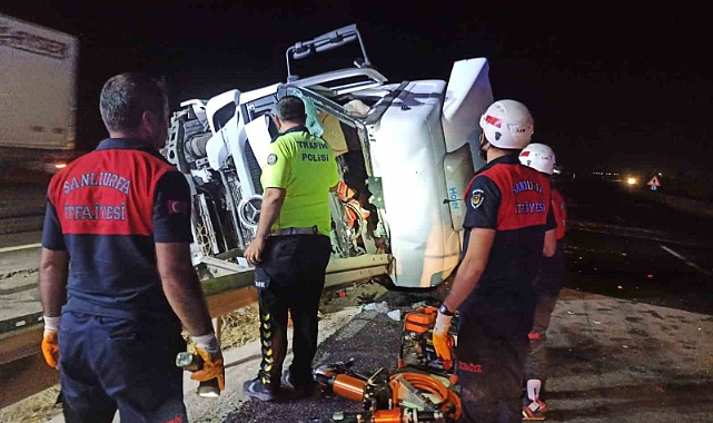 Yakıt tankeri devrildi: 1 ölü