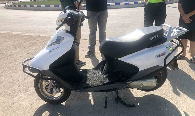 Devrilen motosikletin sürücüsü yaralandı