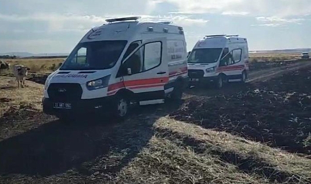İtfaiye ekiplerince söndürülen anız yangınında bir kişi dumandan etkilendi