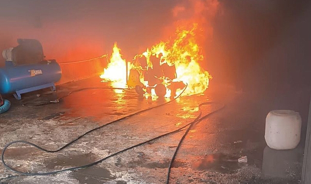 Oto yıkamada meydana gelen patlama paniğe sebep oldu