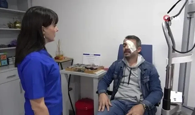 Sol gözüne kaçan Japon yapıştırıcısı hastanelik etti