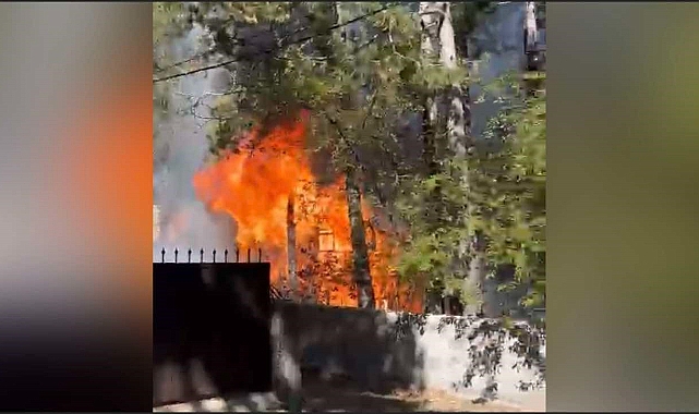 Yayla evinde çıkan yangın paniğe neden oldu