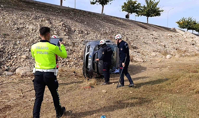 Çevre yolundaki kaza ucuz atlatıldı
