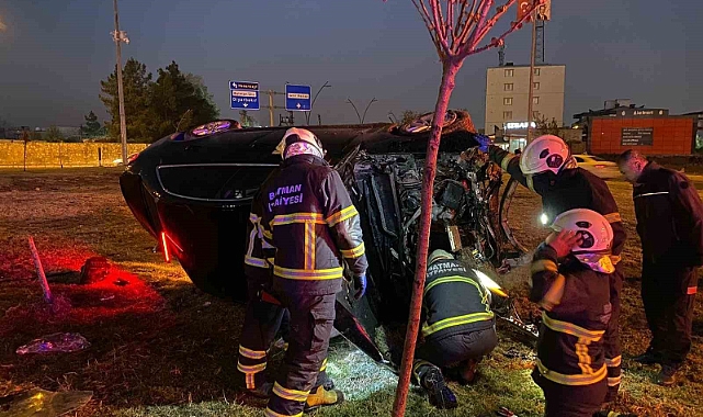 Kontrolden çıkan otomobil takla attı: 1 yaralı