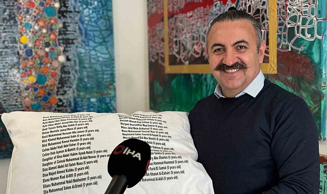 Ressamdan anlamlı proje: Savaşta yaşamını yitiren çocukların isimleri yastıklarda yaşatılıyor