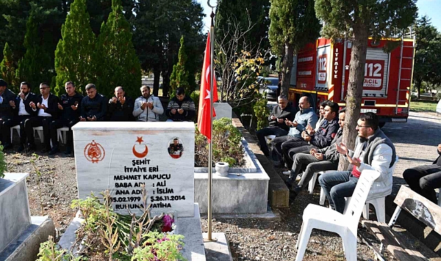 Şehit itfaiyeci dualarla anıldı