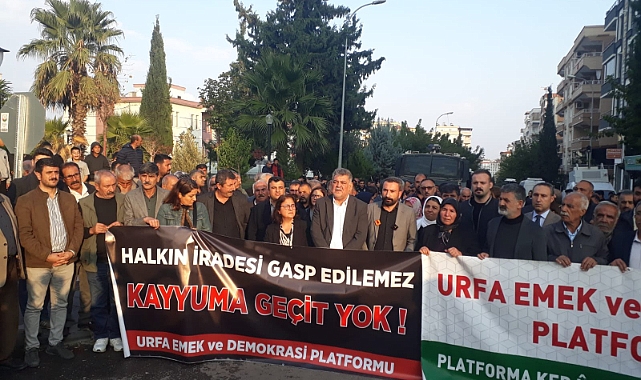 Urfa Demokrasi Platformundan 'Kayyım' eylemi