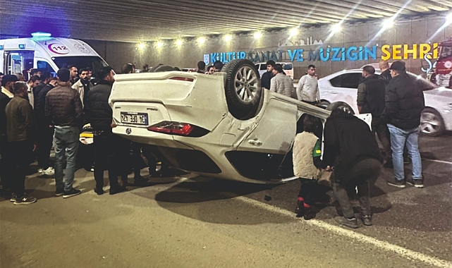 Karaköprü Narlıdere alt geçidinde kaza