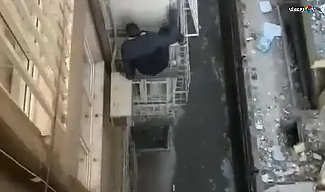 Örümcek gibi binaya tırmanan hırsız böyle görüntülendi