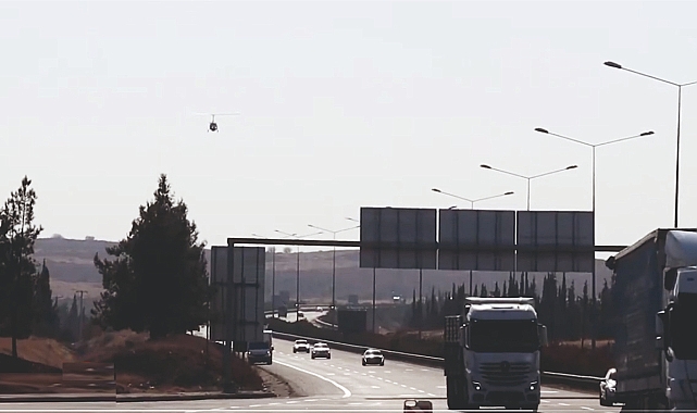 Urfa'da 'Cayrokopter'li trafik denetimi