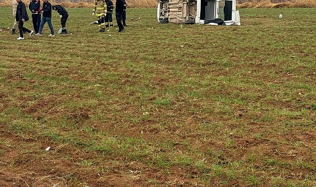Kontrolden çıkan hafif ticari araç takla attı: 2 ölü, 4 yaralı
