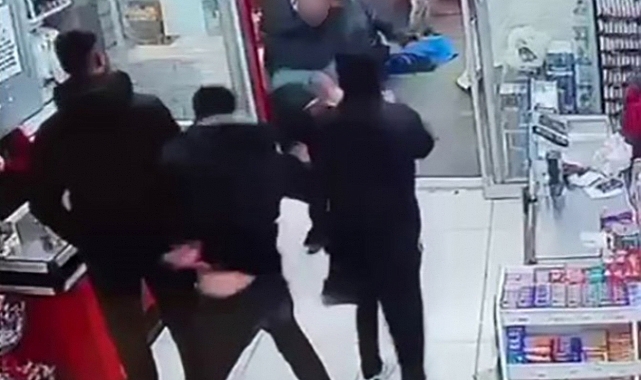 Markette korku dolu anlar: Çatışma anları saniye saniye kamerada