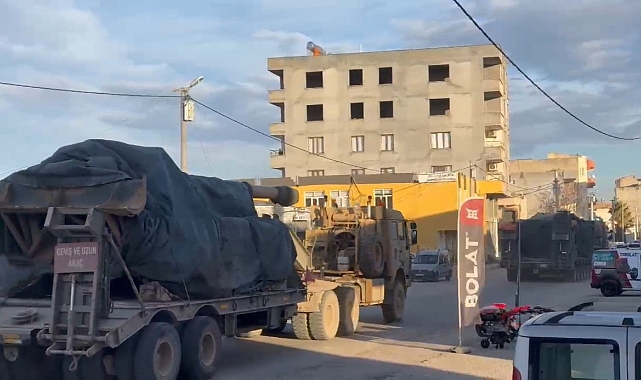 Suriye sınırına askeri sevkiyat
