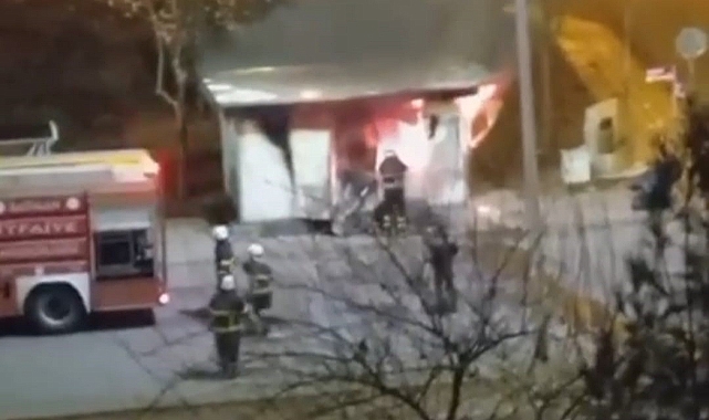 Sürücülerin dinlenme odasını ateşe veren 4 şüpheli gözaltına alındı