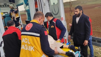 Kamyonet tarlaya devrildi: 3 yaralı