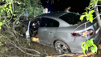 Otomobilin Şarampole Yuvarlanması Sonucu Meydana Gelen Kazada 2 Yaralandı.