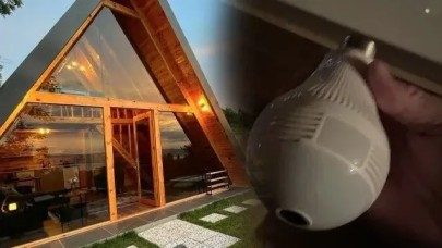Bungalovda gizli kamera skandalı