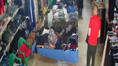 Ayakkabı hırsızları güvenlik kamerasına yakalandı