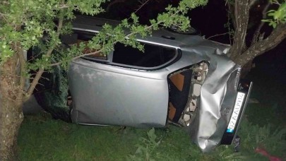 Otomobil şarampole yuvarlandı: 1 yaralı