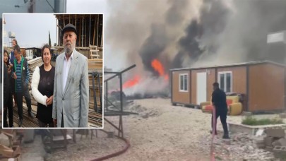 Depremzedelerin Konteyner Yuvaları Yangında Küle Döndü