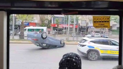 Şanlıurfa’da Ters Dönen Otomobilden Mucize Kurtuluş