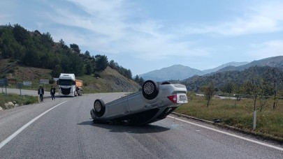 Otomobil takla attı: 1 yaralı