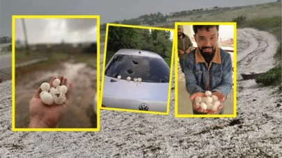 Şanlıurfa'da dolu felaketi! Çiftçi şokta