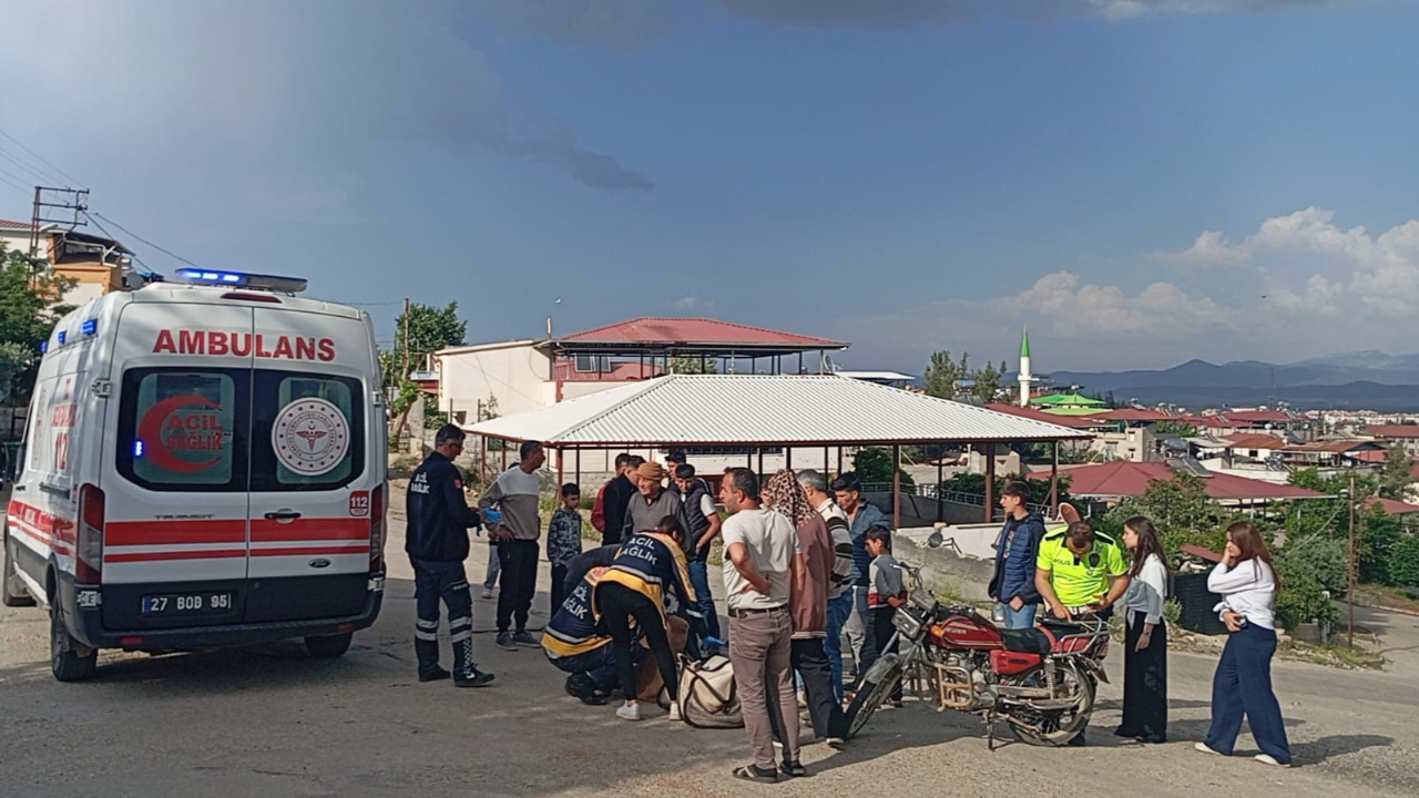 Motoru deviren yaşlı adam yaralandı