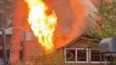 Yayla evlerinde çıkan yangın paniğe neden oldu