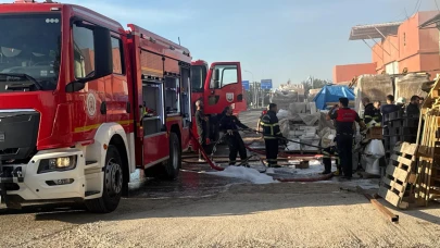 Şanlıurfa'da  Su Deposu Yangını Maddi Hasarla Atlatıldı