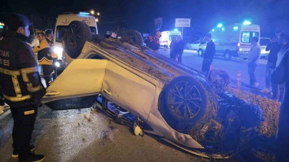 Kontrolden çıkan otomobil takla attı: 1 yaralı