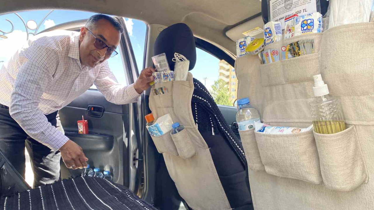 Taksisine hijyen köşesi kurdu, müşteri memnuniyeti katlandı
