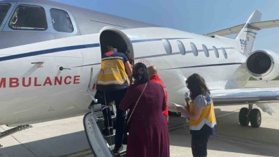 Karaciğer yetmezliği teşhisi konan çocuk, ambulans uçakla Ankara’ya nakledildi