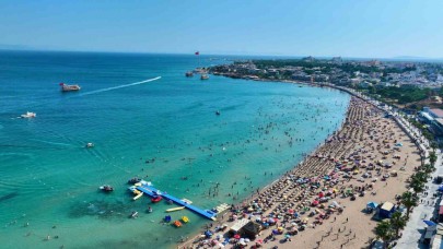 Bayram yoğunluğu: Sahiller doldu taştı