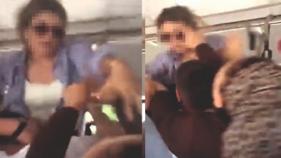 Kadınlar otobüsü birbirine kattı