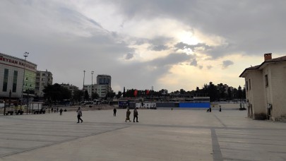 Saksı ağaçlar meydandan kaldırıldı