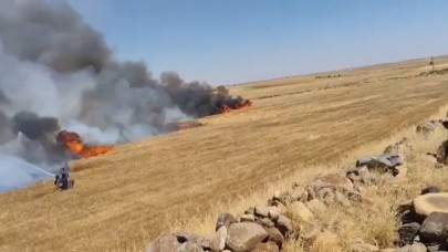 Buğday tarlasında yangın: 1’i ağır 5 yaralı