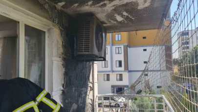 Balkonda patlayan piknik tüpü, yangına sebep oldu