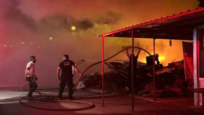 Fırındaki odunlar alev aldı