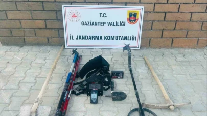 Kaçak kazı yapan 9 şüpheli yakalandı