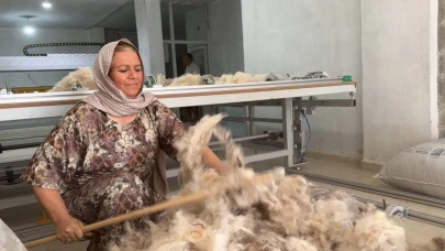 Şanlıurfalı ev hanımı çöpten topladığı yünlerle iş kurdu