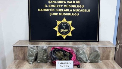 Şanlıurfa'da 7 Kilo Skunk Yakalandı