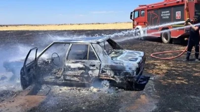 Şanlıurfa'da Otomobil Alevlerle Dans Etti!