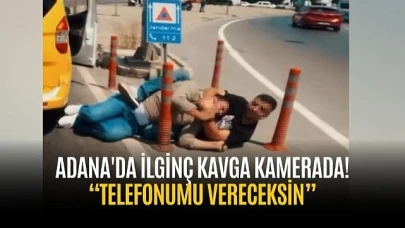 Adana’da ilginç kavga kamerada