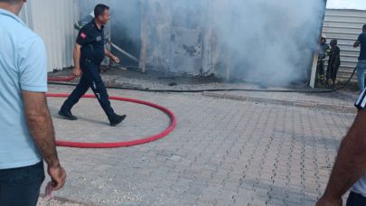 Konteynerde çıkan yangın korkuttu