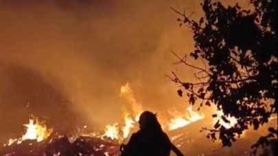 İki katlı evde yangın paniği