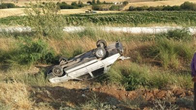 Kontrolden çıkan otomobil takla: 1 yaralı