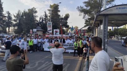 Şanlıurfa ayağa kalktı! Gazze'deki açlık için yürüdü