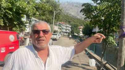 Evine kadar ulaşan yangını gözyaşlarıyla anlattı