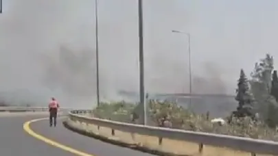 Şanlıurfa'da Otoyoldan dumanlar yükseliyor